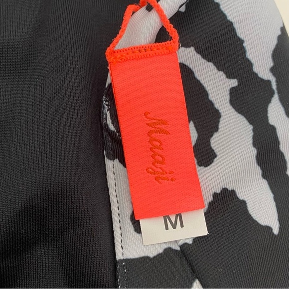 Maaji Reversible Cow Print One Piece Swimsuit Black White - Picture 4 of 5